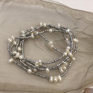 Pearl and beaded bracelet